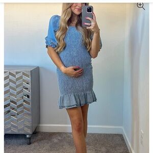 Pinkblush Blue Maternity Dress